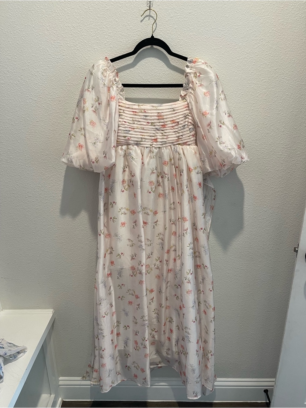 NWT Worth Collective Melody Maxi Dress Size Large L Pink Floral maternity